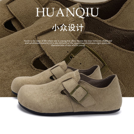 环球厚底勃肯鞋男鞋2026春季新款情侣休闲鞋增高穆勒鞋外穿拖鞋男