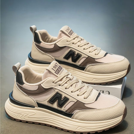 阿甘男鞋2026新款夏季防滑防臭网面透气增高软底休闲跑步运动潮鞋