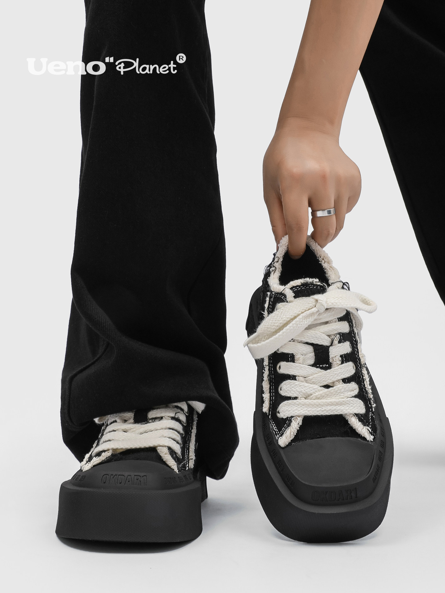 方头板鞋男2026春节新款透气厚底增高复古百搭低帮运动休闲女鞋潮主图