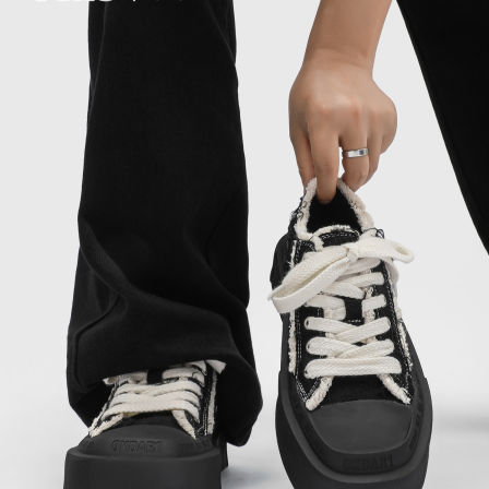 方头板鞋男2026春节新款透气厚底增高复古百搭低帮运动休闲女鞋潮