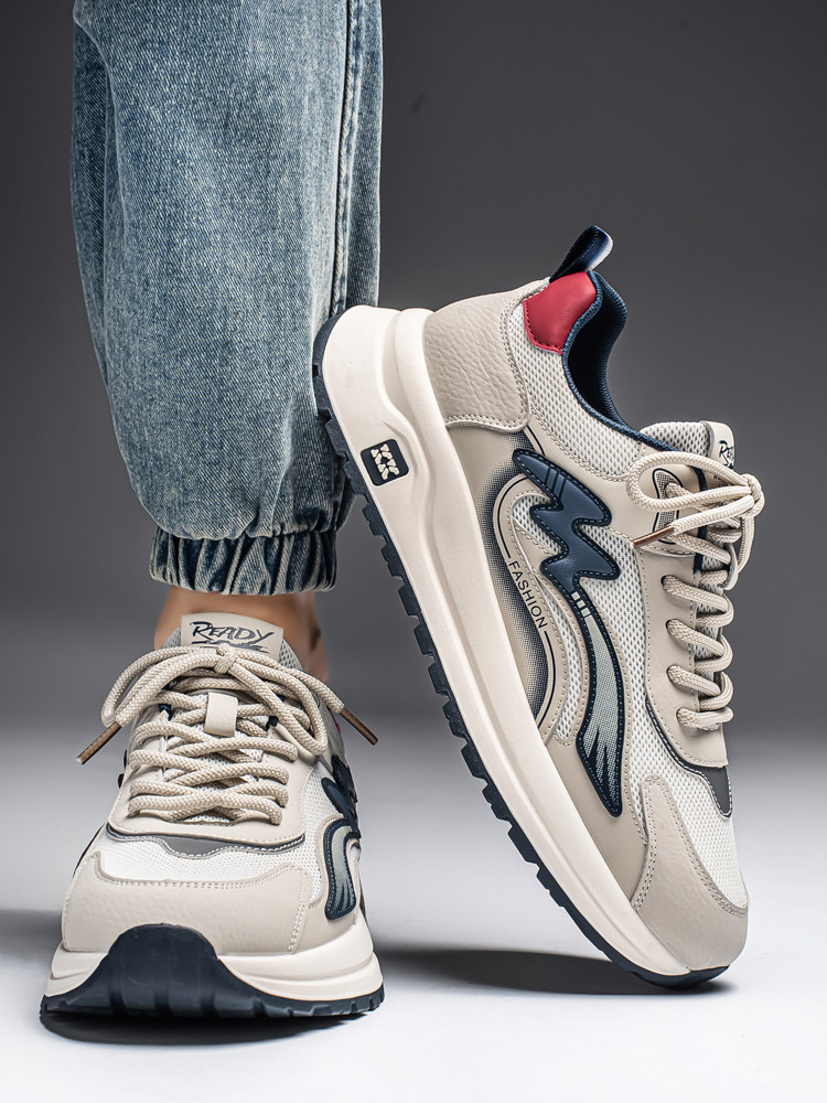 男鞋2026新款夏季网面透气防滑防臭增高软底男士休闲跑步运动潮鞋主图