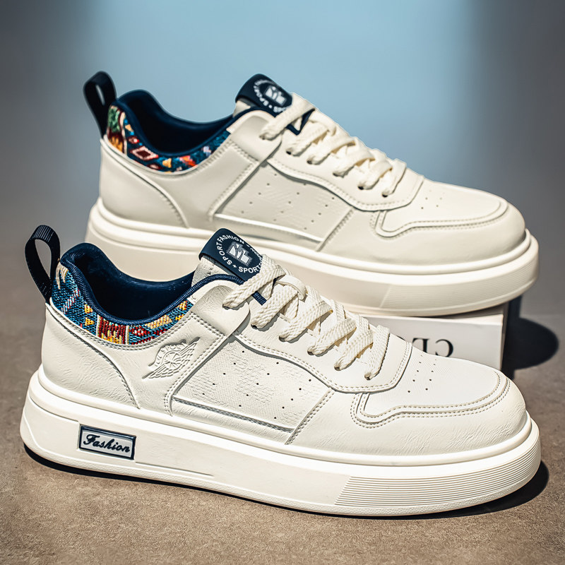 男鞋2026新款夏季透气百搭学生休闲板鞋防滑增高软底运动小白潮鞋主图