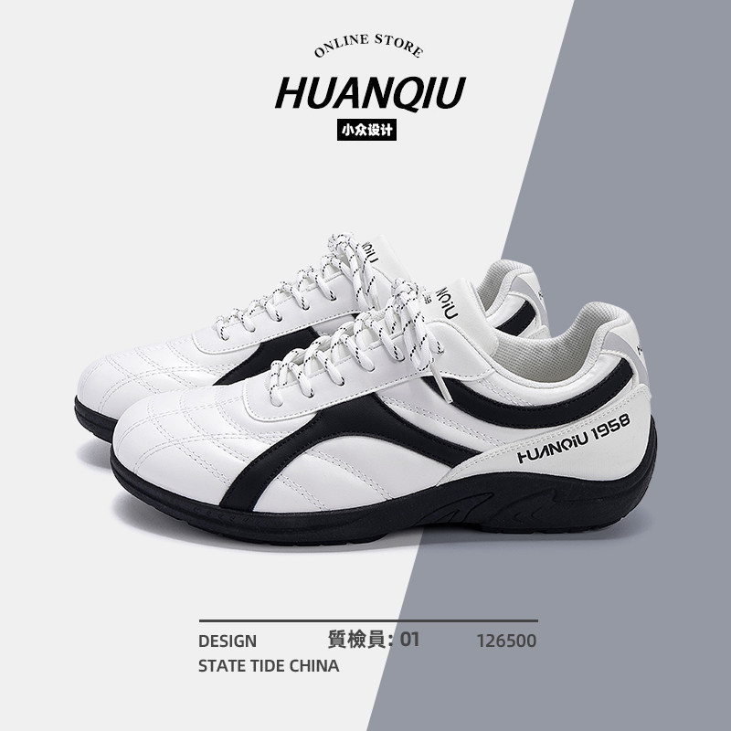 环球男士休闲板鞋男款2026春季新款爆款薄底赛车鞋百搭高级感男鞋主图