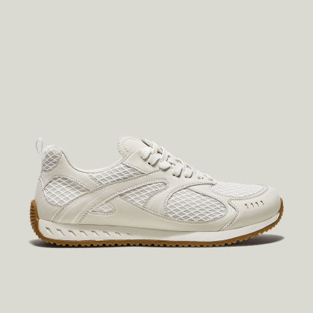 HauttonJeans休闲运动鞋男2026新款薄底透气网面鞋男士小白鞋