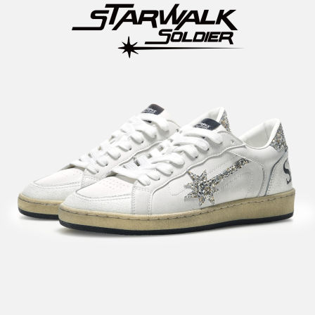 STARWALK SOLDIER白色亮片流星脏脏鞋日常小众设计休闲鞋男女同款