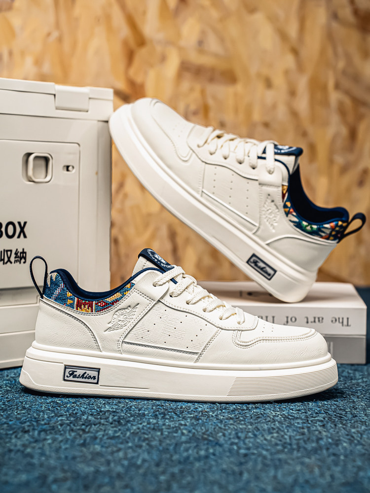 男鞋夏季2026新款运动休闲板鞋防滑增高软底男生百搭透气小白潮鞋主图