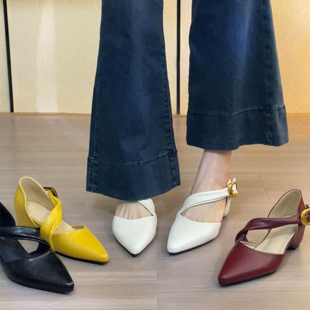 羊皮版~优雅风温婉气质玛丽珍鞋女韩系复古百搭配裙子不累脚凉鞋