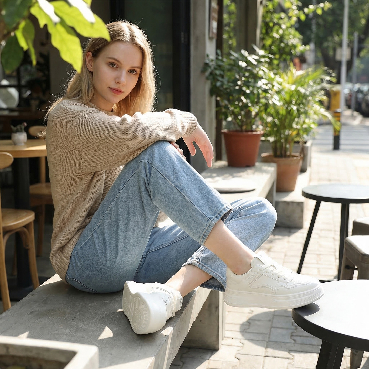 厚底小白鞋百搭学生运动休闲板鞋春夏2026新款巨好看巨增高女鞋主图