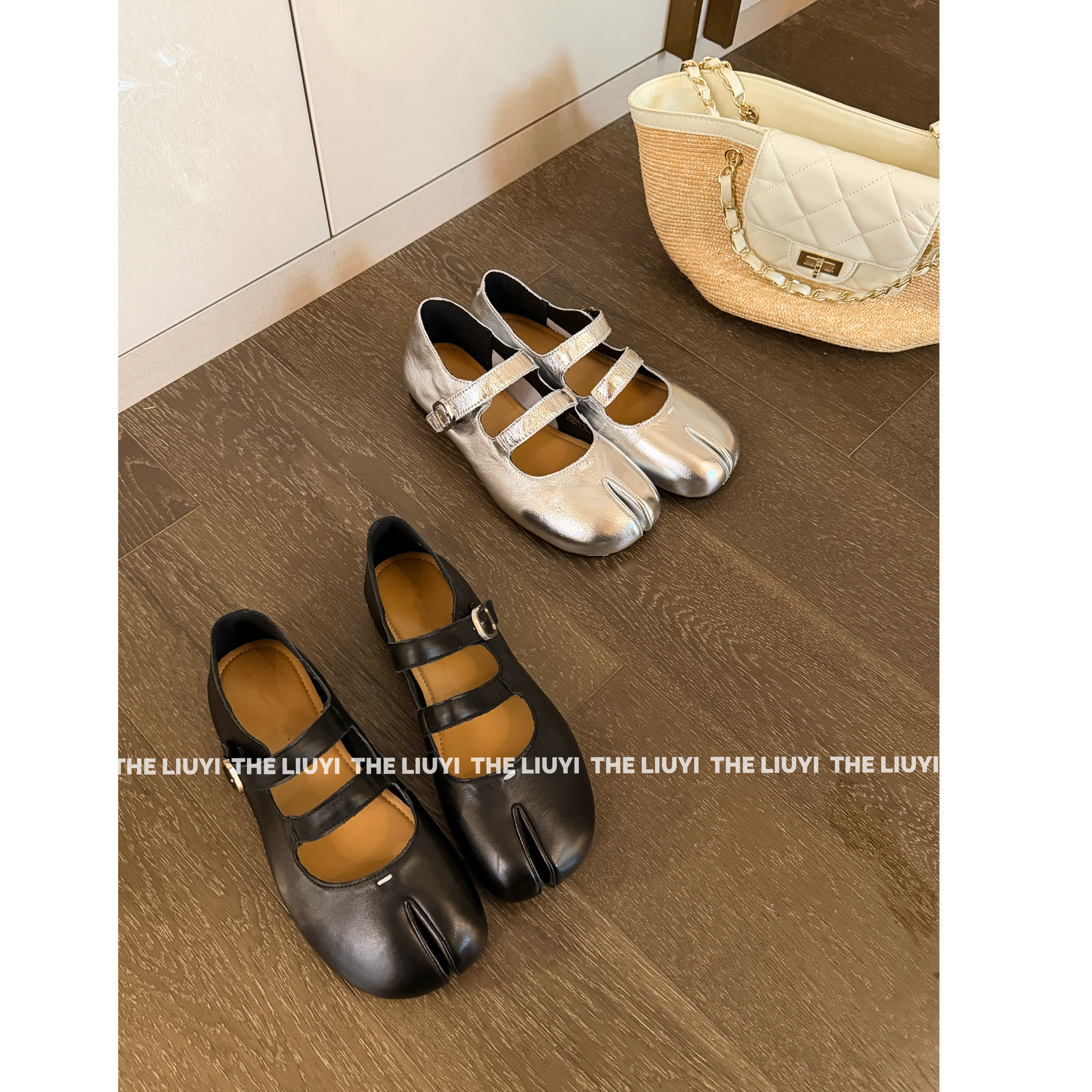 【LIUYI】软底玛丽珍小皮鞋扣带分趾马蹄鞋平底舒适单鞋3029主图