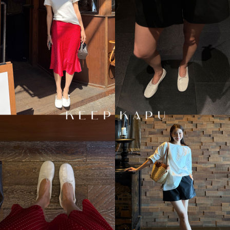 靠谱KEEP KAPU【小芭蕾】法式浅口牛皮平底鞋蝴蝶结绑带单鞋女春