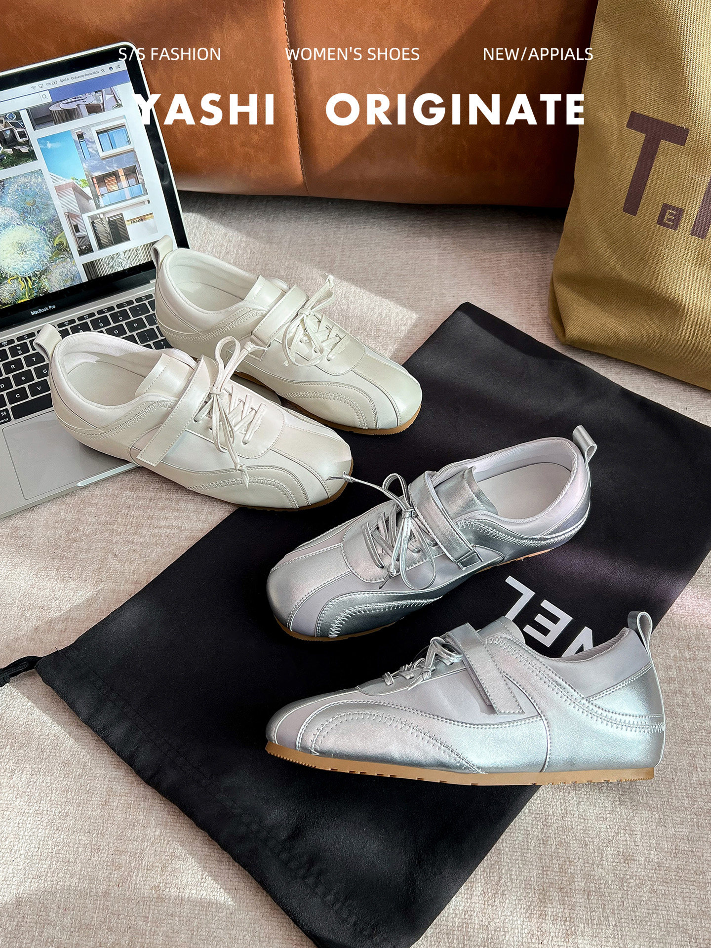 真皮~复古内增高芭蕾德训鞋女外穿2026春透气系带魔术贴玛丽珍鞋主图