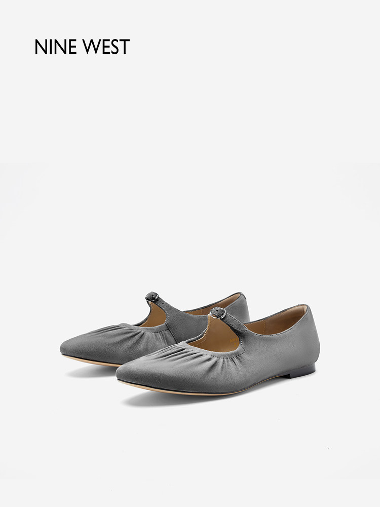 Nine West/玖熙法式玛丽珍鞋女春季新款软底奶奶鞋复古款通勤单鞋主图