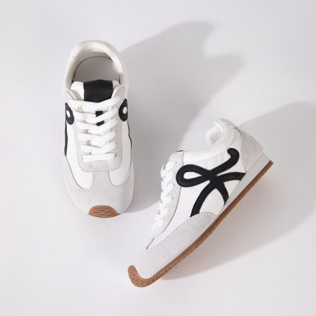 K姐 芭蕾舞阿甘鞋 真皮复古拼接撞色休闲鞋