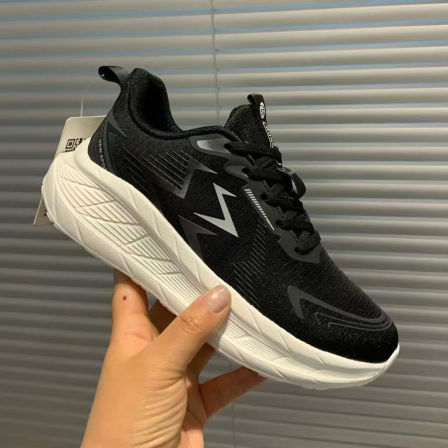 情侣款透气网面运动鞋男休闲跑步鞋轻便防滑减震鞋户外系带休闲鞋