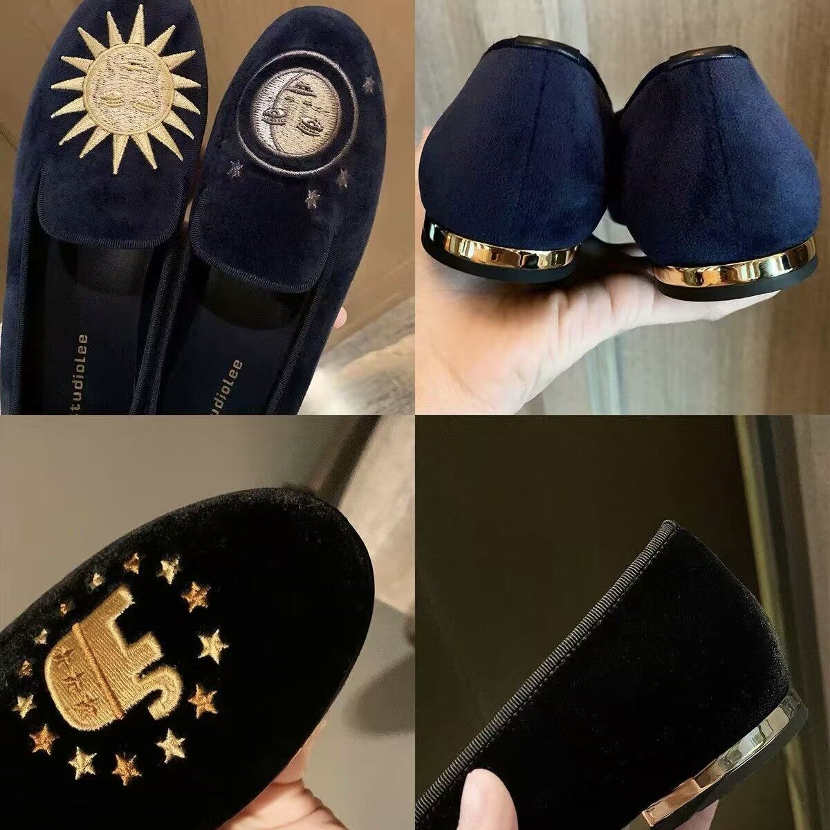 3.9小榴莲【跑单限购】洋气丝绒单鞋036-1 H809主图