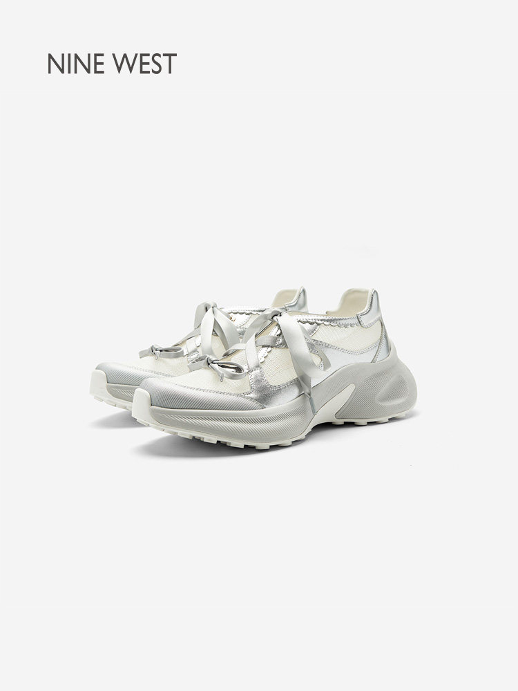Nine West/玖熙云朵芭蕾运动休闲鞋女2026春季新款厚底增高老爹鞋主图