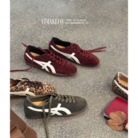 吕小布 | 老钱复古软底德训 休闲跑步鞋户外运动真皮薄底休闲鞋女