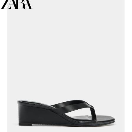 ZARA2026春夏新品 女鞋 黑色带饰夹脚方头坡跟凉鞋 2341710 800