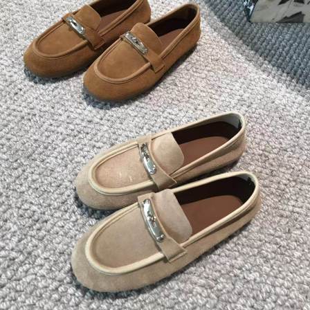 ANCHUDSS~调性乐福鞋！ 头层牛皮羊皮休闲一脚蹬豆豆鞋