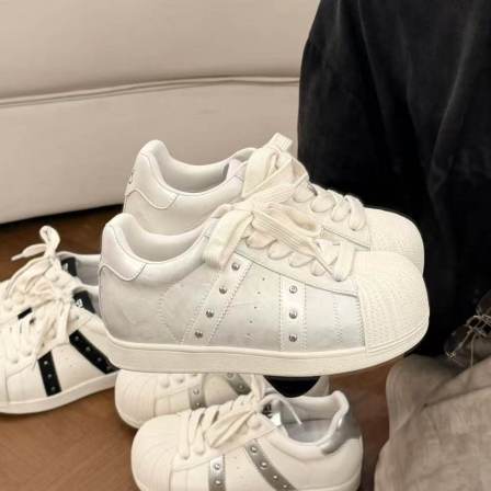 H55女鞋玩偶贝壳2026春季新款复古重塑休闲贝壳头韩版百搭板鞋