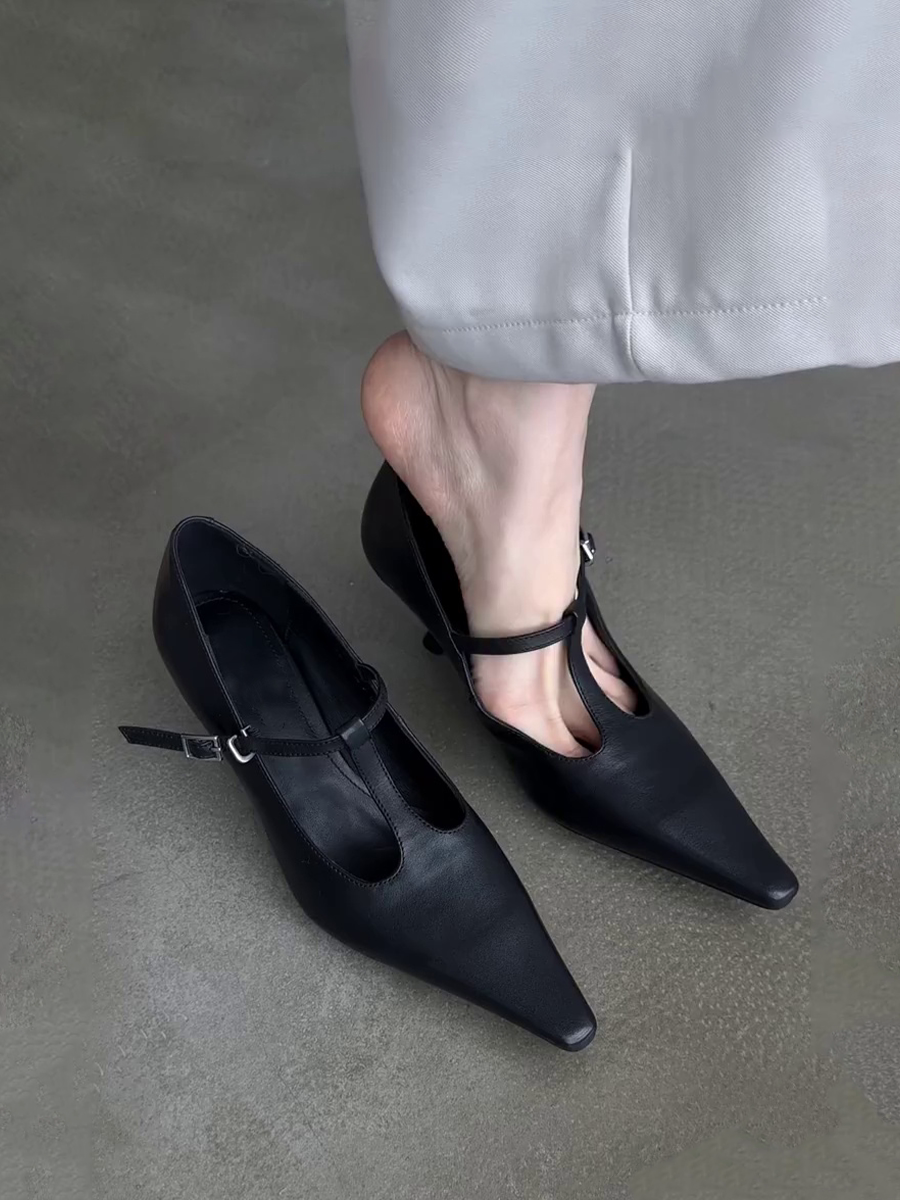 羊皮版~高级感法式气质优雅百搭通勤日常外穿软底舒适女款小皮鞋主图