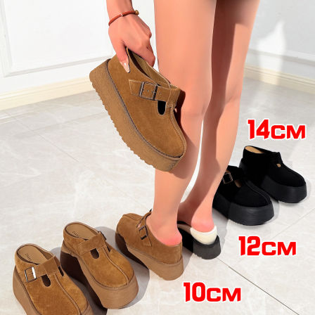 小个子内增高12公分厚底包头拖鞋10cm休闲魔术凉拖14厘米勃肯半拖