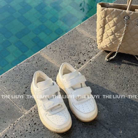 【LIUYI】真皮魔术贴增高4.5cm小白鞋休闲板鞋3005