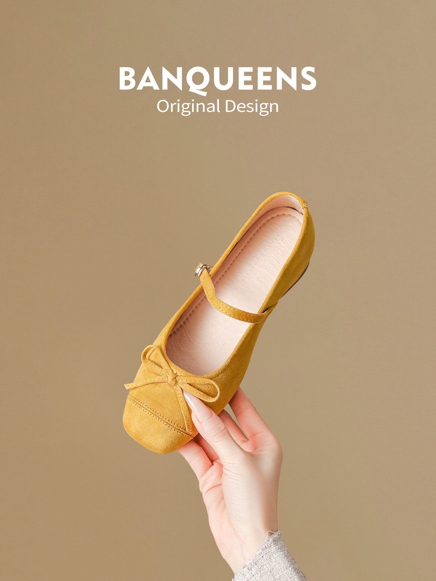 5CM内增高~半曲小香风玛丽珍鞋女2026春款小个子厚底真皮芭蕾单鞋主图