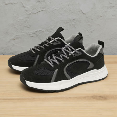 网鞋男士夏透气鞋子男潮鞋百搭2026新款男生防臭运动休闲黑色板鞋