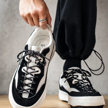 男生鞋子男潮鞋百搭青少年厚底增高鞋男夏天透气网面男士休闲板鞋