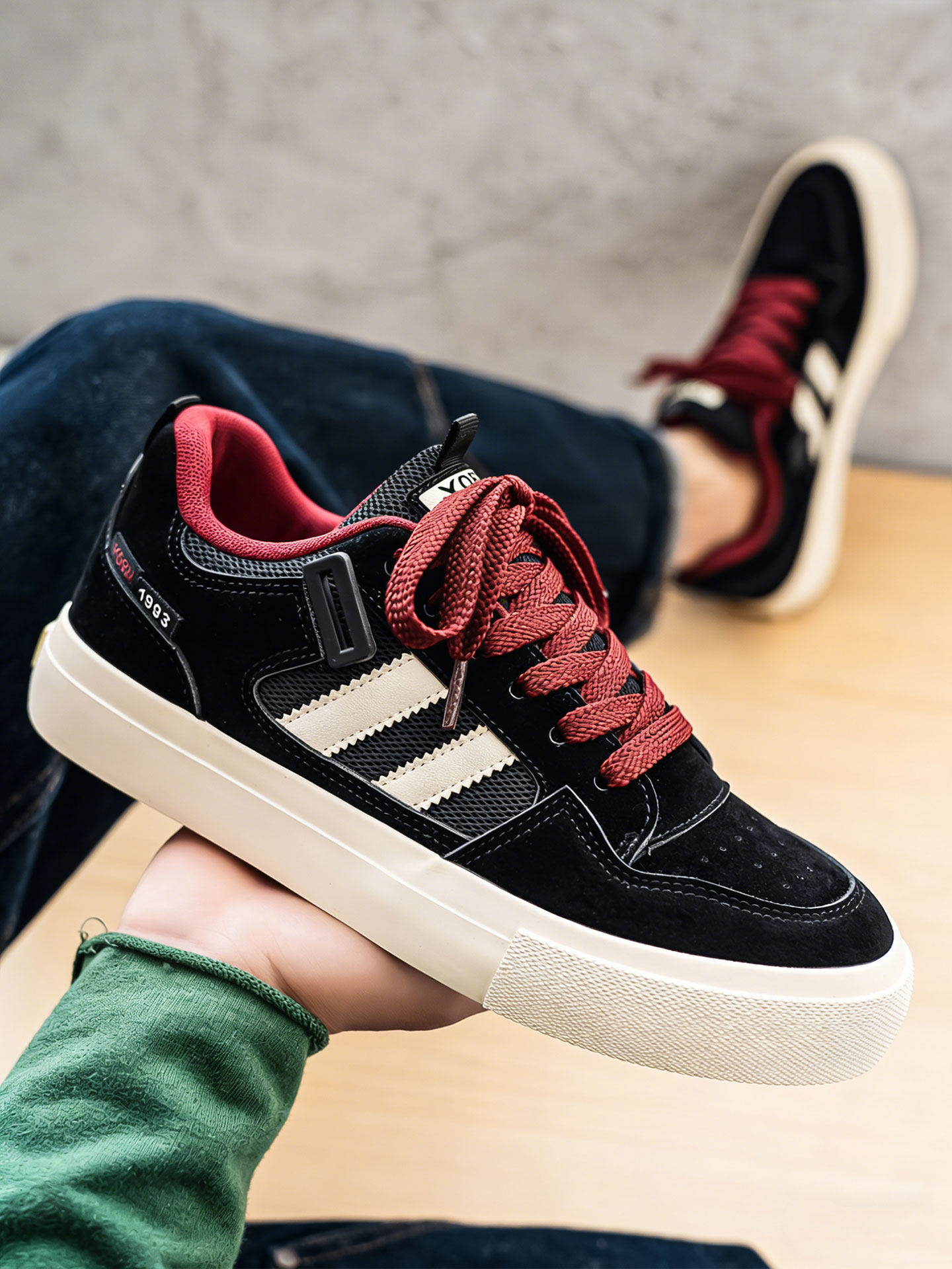 鞋子男款夏天透气青少年潮鞋小众高级感学生百搭防臭帆布板鞋增高主图