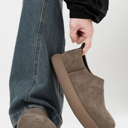 厚底全包小土豆勃肯鞋男复古增高大头乐福鞋户外休闲一脚蹬懒人鞋