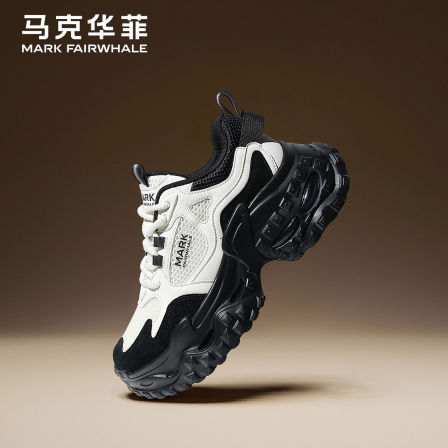 马克华菲男鞋2026新款春夏运动鞋男士透气休闲鞋子厚底增高老爹鞋