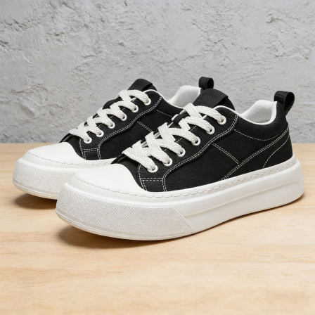 帆布鞋男款2026新款夏天薄款男士板鞋不闷脚青少年百搭休闲鞋增高