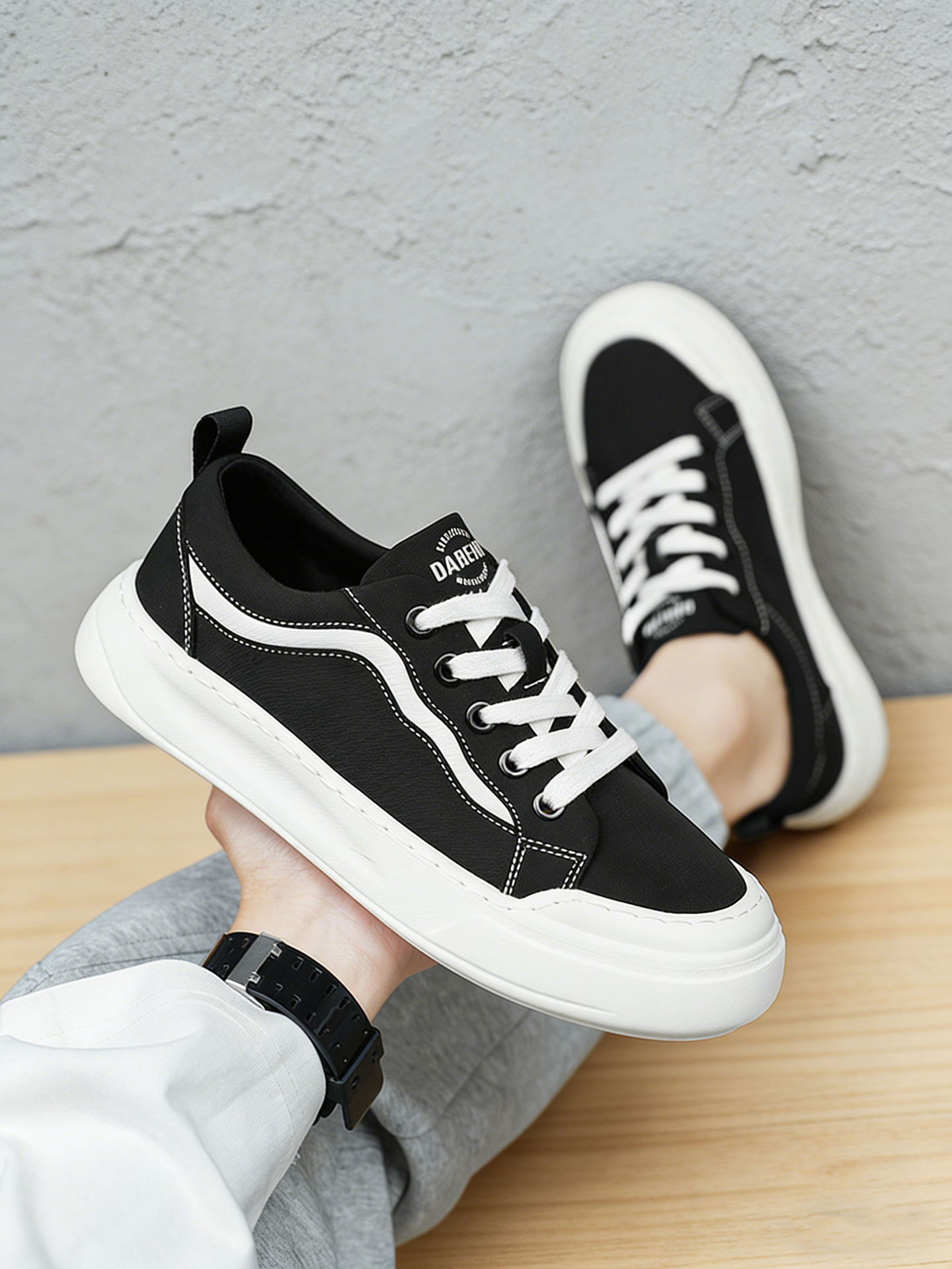 夏季冰丝布鞋男款2026新款轻便软底青少年百搭休闲防臭黑色帆布鞋主图