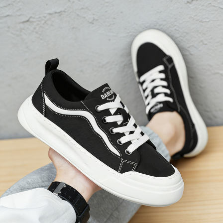 夏季冰丝布鞋男款2026新款轻便软底青少年百搭休闲防臭黑色帆布鞋