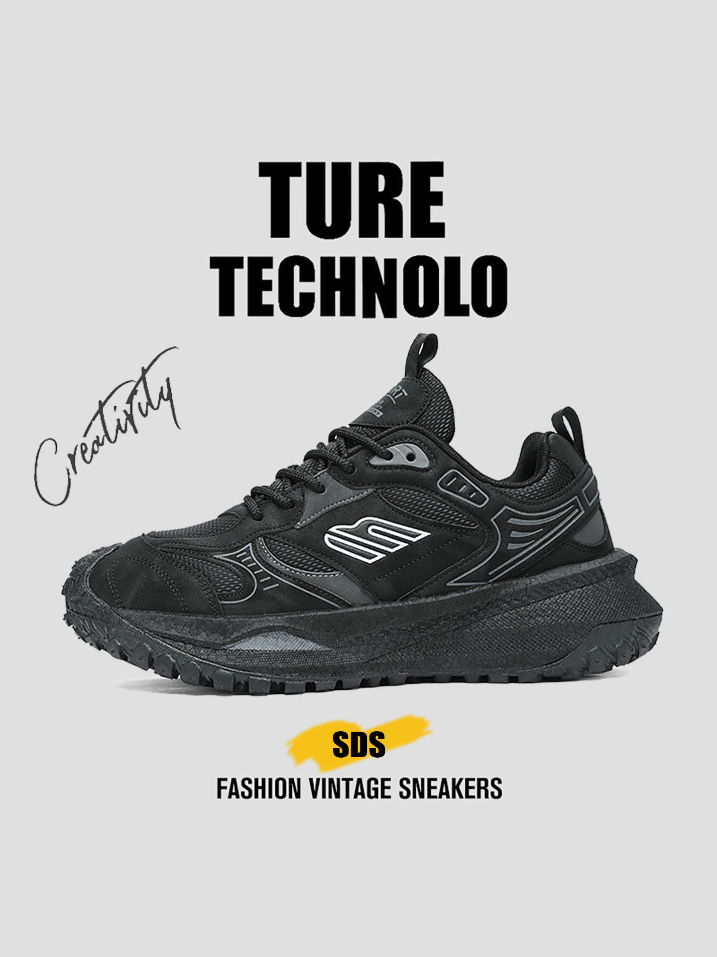 青少年越野跑鞋男款夏季透气不磨脚户外休闲耐磨厚底运动登山鞋男主图