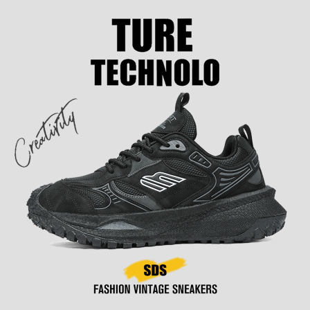 青少年越野跑鞋男款夏季透气不磨脚户外休闲耐磨厚底运动登山鞋男