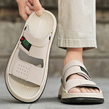 拖鞋男士2026新款夏季外穿高级感户外运动耐磨防滑防臭沙滩皮凉鞋