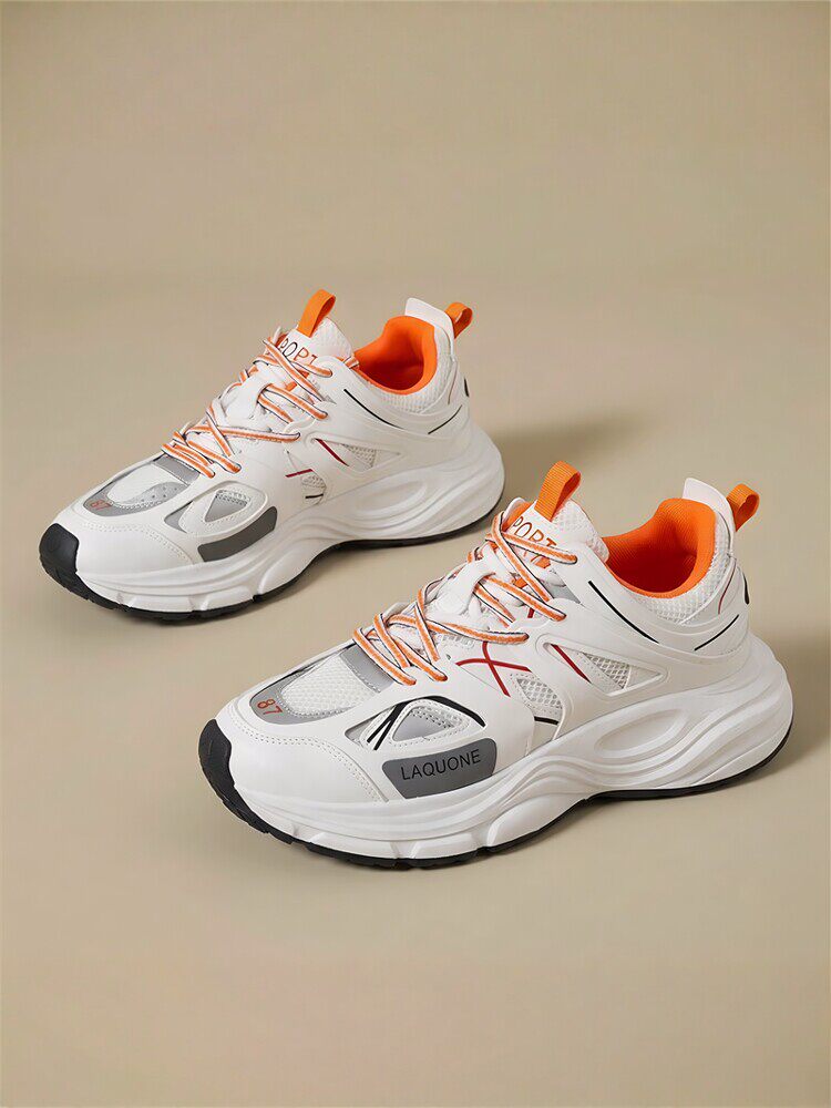 男鞋2026新款春季爆款厚底增高网面休闲鞋学生百搭跑步运动老爹鞋主图