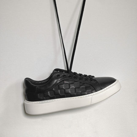 TBOF【脚踩云朵系列】真牛皮通勤百搭板鞋黑色编织厚底休闲小白鞋