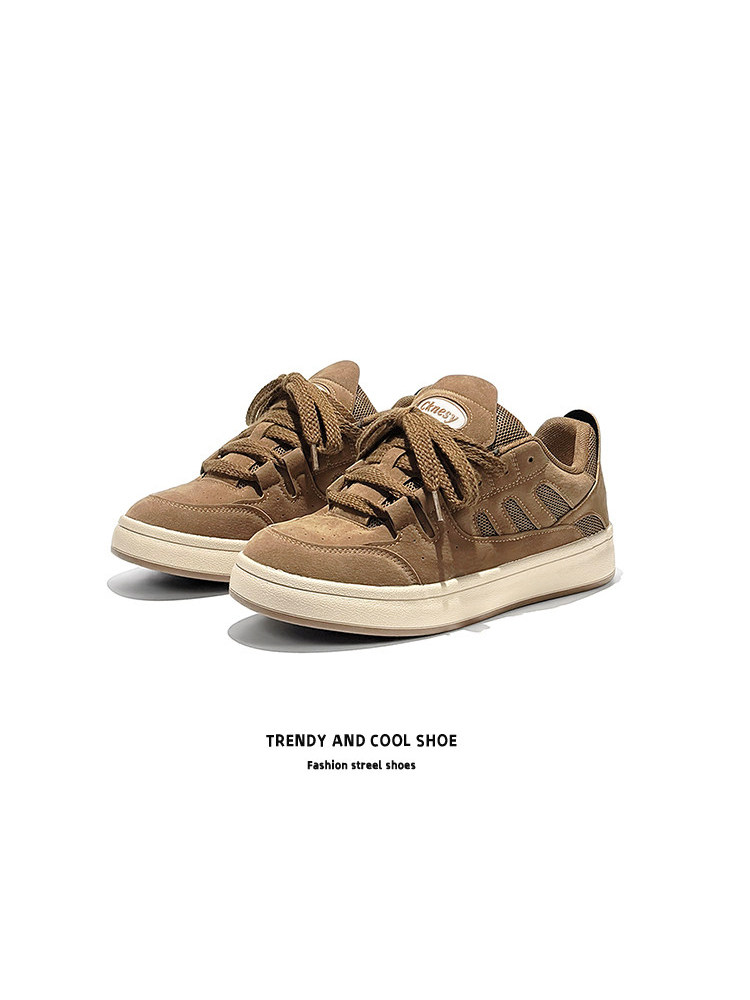 美式复古美拉德面包鞋男女休闲运动滑板鞋棕色2026新款春百搭潮鞋主图