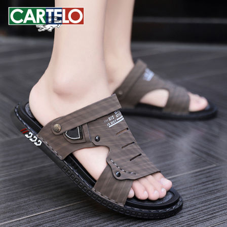 凉鞋男款夏季外穿防滑男士运动休闲沙滩鞋户外软底两用开车凉拖鞋