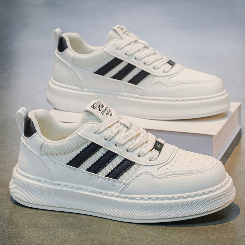 男鞋2026新款春季潮牌百搭网面透气运动休闲板鞋青少年爆款小白鞋主图