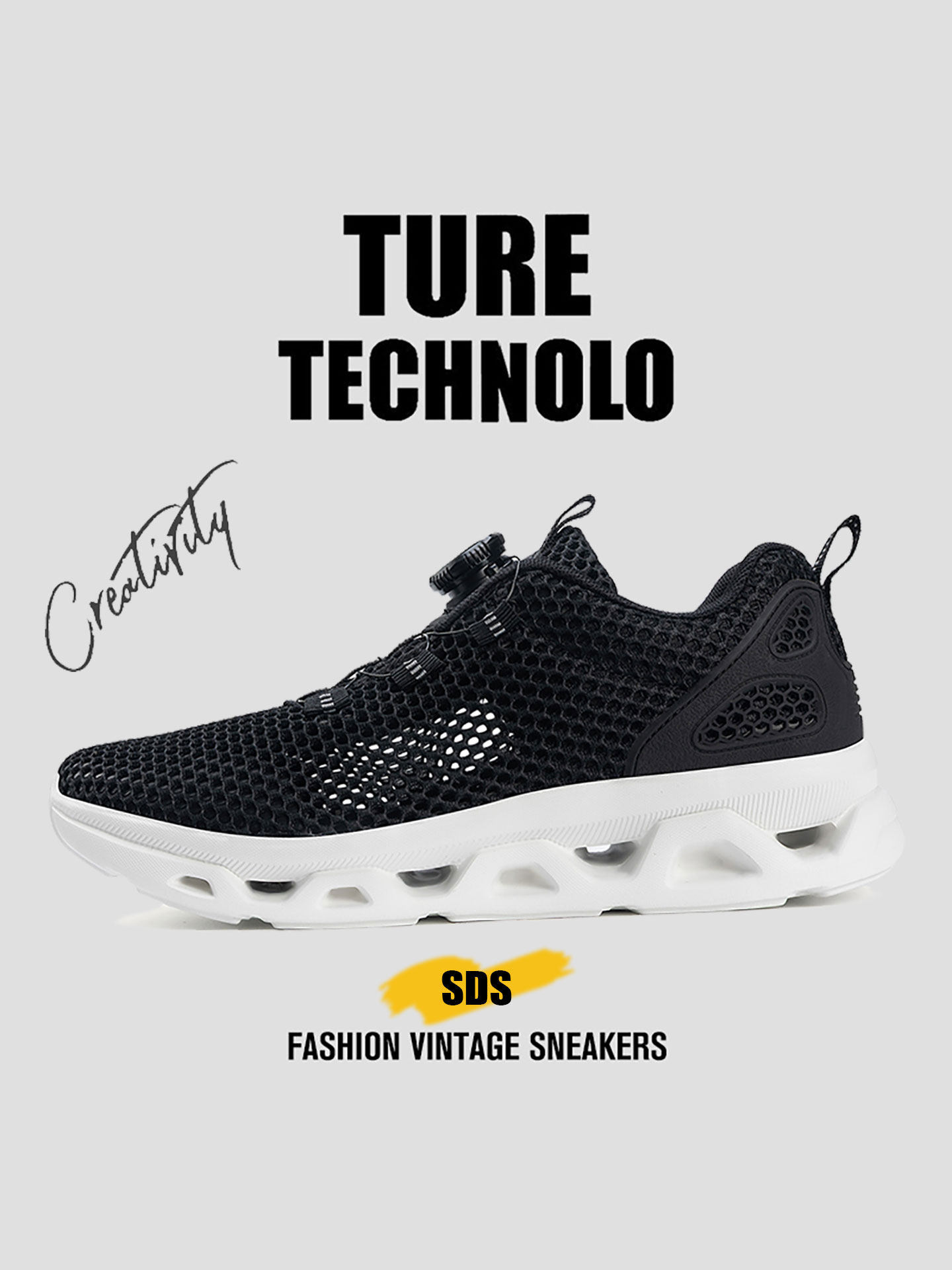 46码男鞋夏天透气一脚蹬镂空网鞋软底轻便大网眼防臭户外溯溪鞋男主图