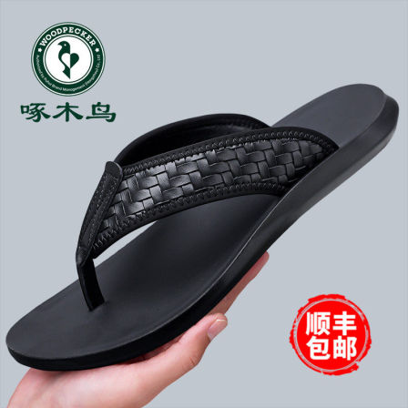 啄木鸟2026夏季新款凉鞋男士休闲沙滩鞋夹脚人字拖防滑凉拖鞋鞋男潮