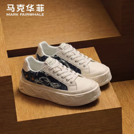 马克华菲鞋子男鞋2026新款小白鞋男款厚底增高男士休闲鞋透气滑板鞋