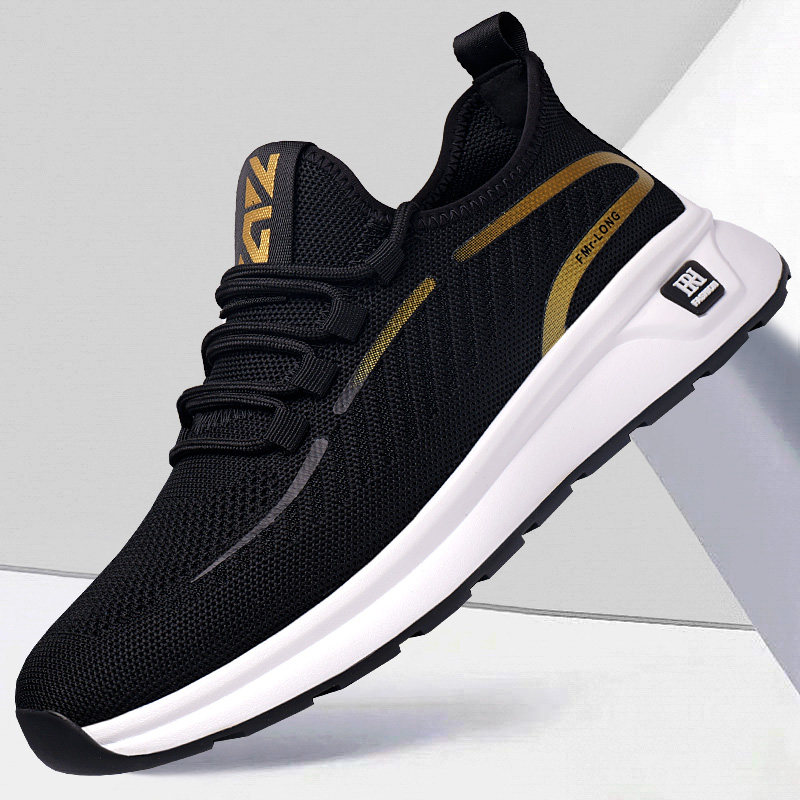 男鞋春季新款潮流百搭网面透气防臭休闲鞋子男士轻便软底运动鞋男主图