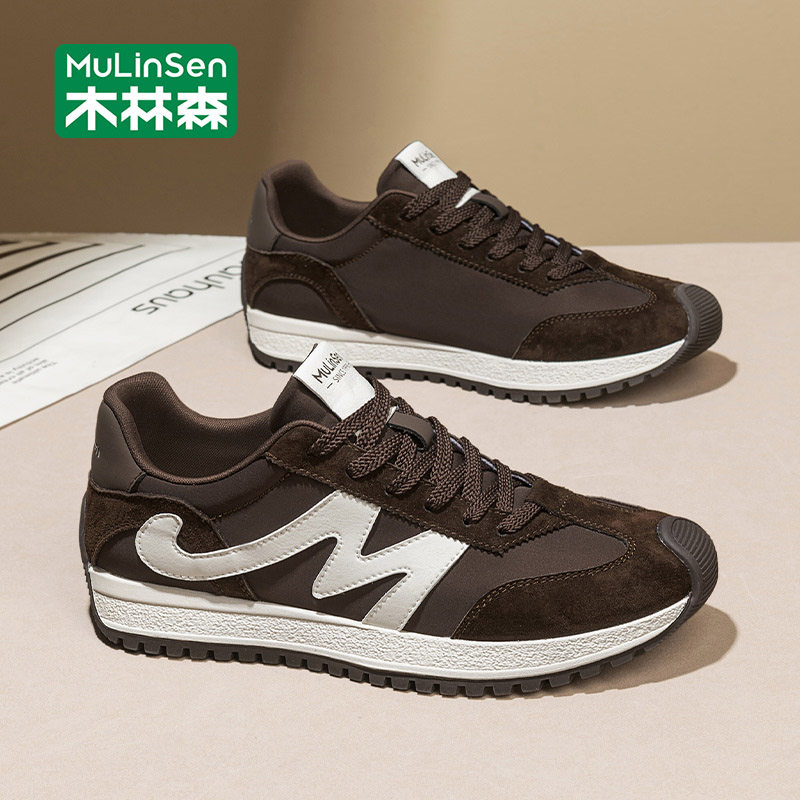木林森德训阿甘鞋男2026新款夏季软底休闲运动鞋透气男士老爹潮鞋主图