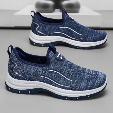 回力一脚蹬男鞋2026新款夏季网面透气爸爸老人鞋子男士老北京布鞋